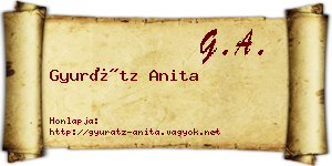 Gyurátz Anita névjegykártya